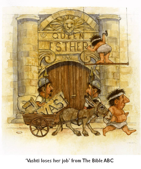 ‘Queen Esther Takes the Castle’ More humorous Biblical art from illustrator Jim Harris.